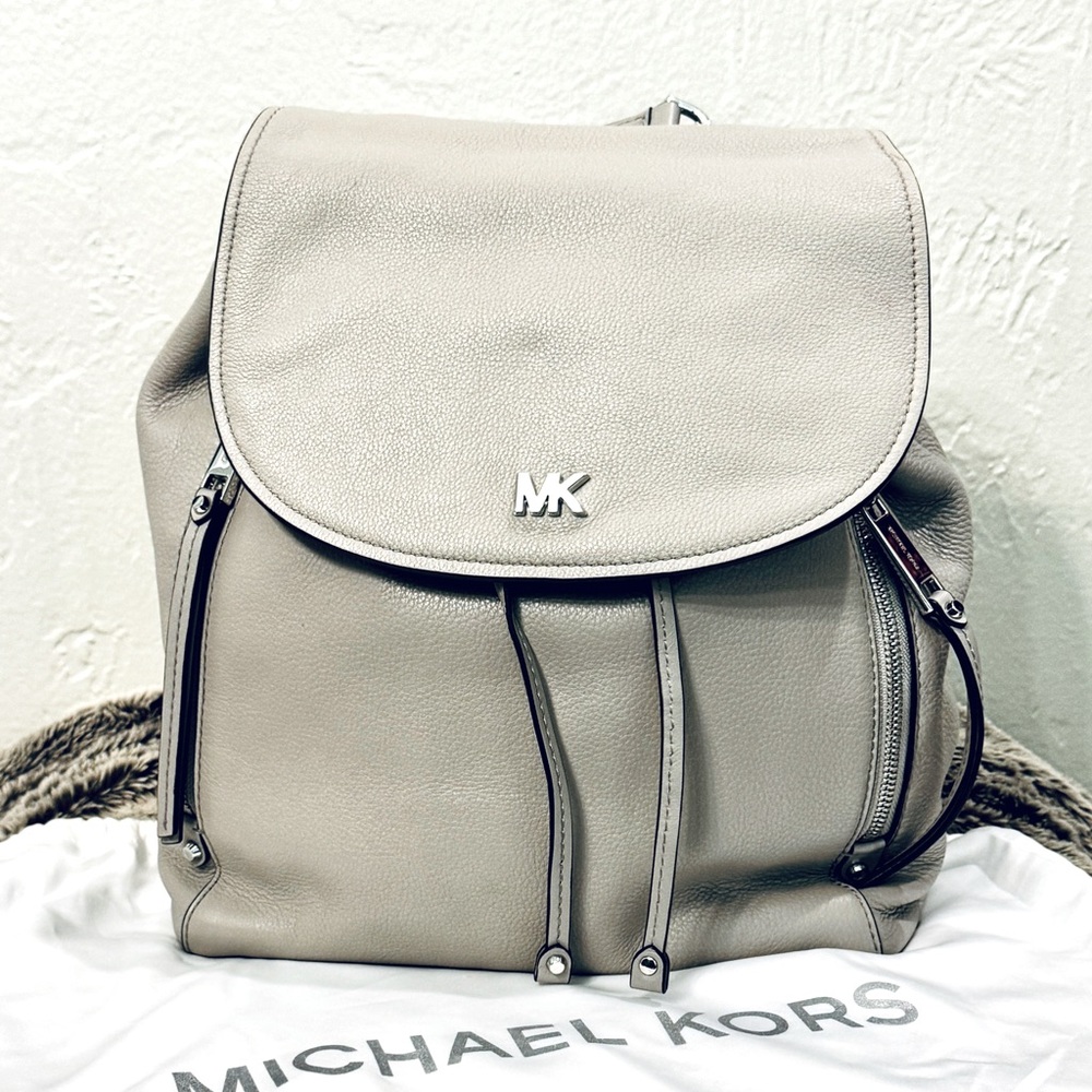 Michael Kor Evie backpack, pebble grey used like new